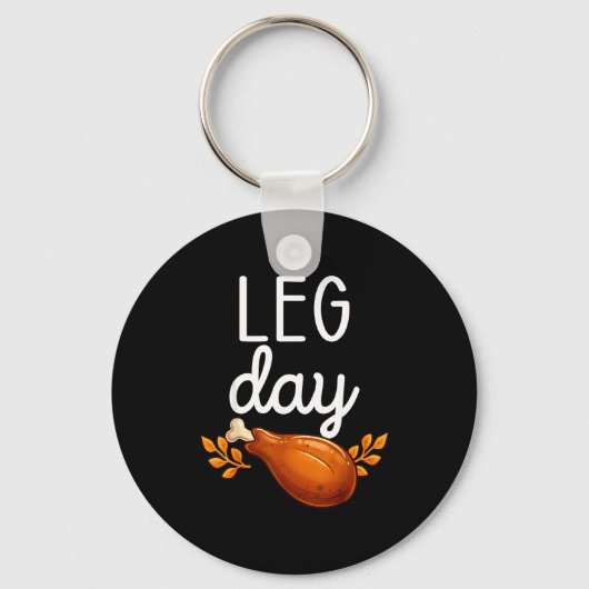 Funny Thanksgiving Leg Day Family Matching Turkey Sleutelhanger (Voorkant)