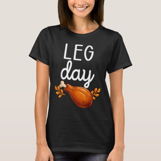 Funny Thanksgiving Leg Day Family Matching Turkey T-shirt (Voorkant)