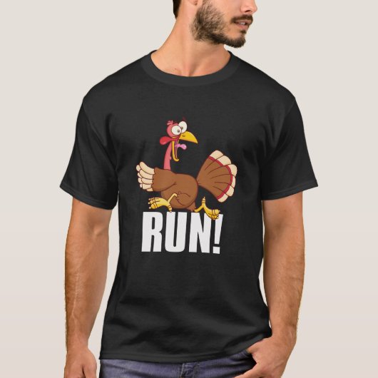 Funny Thanksgiving met 5.000 Race Turkije Trot T-shirt (Voorkant)