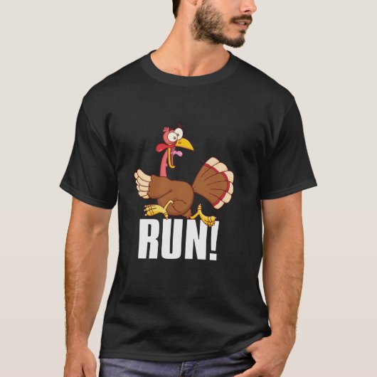 Funny Thanksgiving met 5.000 Race Turkije Trot T-shirt (Voorkant)