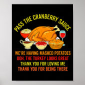 Funny Thanksgiving P The Cranberry Sauce Mashed Ta Poster (Voorkant)