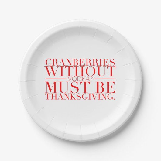 Funny Thanksgiving Paper Borden Papieren Bordje (Voorkant)