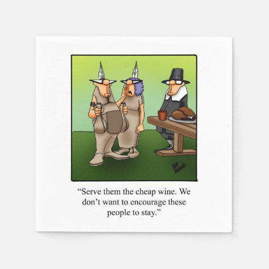 Funny Thanksgiving Party Napkins Servet (Voorkant)