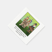 Funny Thanksgiving Party Napkins Servet (Hoek)