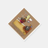 Funny Thanksgiving Party Napkins Servet (Hoek)