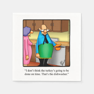 Funny Thanksgiving Party Napkins Servet