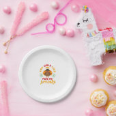 Funny Thanksgiving Pilgrim Turkije Papieren Bordje (Feest)