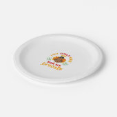 Funny Thanksgiving Pilgrim Turkije Papieren Bordje (Gekanteld)