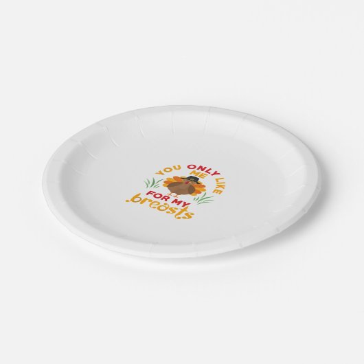 Funny Thanksgiving Pilgrim Turkije Papieren Bordje (Gekanteld)