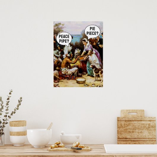 Funny Thanksgiving Poster (Keuken)