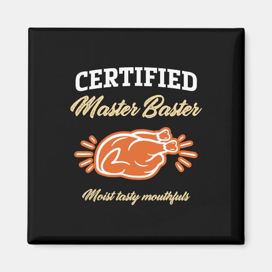 Funny Thanksgiving Pun Certified Master Ster Turke Magneet (Voorkant)