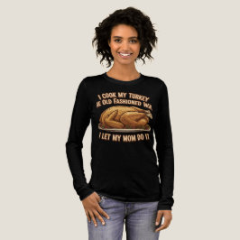 Funny Thanksgiving Quote I Cook My Turkey Tri-Blend Shirt