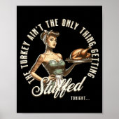 Funny Thanksgiving Retro N Up Inappropriate Stuffe Poster (Voorkant)