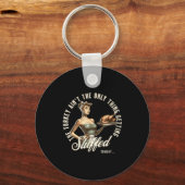 Funny Thanksgiving Retro N Up Inappropriate Stuffe Sleutelhanger (Voorkant)