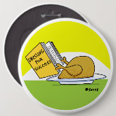 Funny Thanksgiving Roast Turkey Cartoon Button (Voorkant /achterkant)