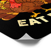 Funny Thanksgiving Save A Turkey Eat Zza Men Women Poster (Hoek)