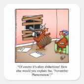 Funny Thanksgiving Stickers "November verschijnsel (Voorkant)