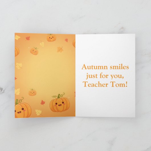 Funny Thanksgiving Teacher Card – Thanks a Latte Kaart (Binnen)