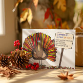 Funny Thanksgiving "Trappen" Cartoon Feestdagen Kaart