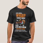 Funny Thanksgiving Tshirt-Eerste jaarlijkse WKRP T T-shirt (Voorkant)