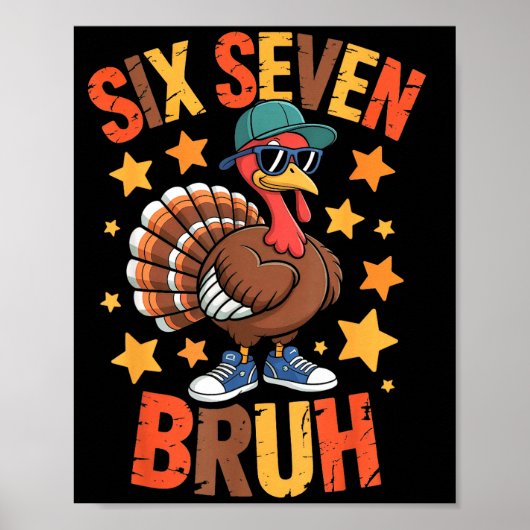 Funny Thanksgiving Turkey 67 Bruh Fall Farm Men Wo Poster (Voorkant)