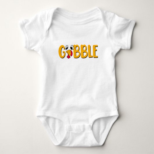 Funny Thanksgiving Turkey Baby Bodysuit (Voorkant)