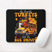 Funny Thanksgiving Turkey Bus Driver School Gift Muismat (Met muis)