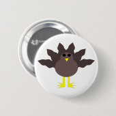 Funny Thanksgiving Turkey Button (Voorkant /achterkant)