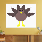Funny Thanksgiving Turkey Canvas Print (Insitu (Woonkamer))