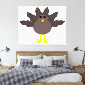 Funny Thanksgiving Turkey Canvas Print (Insitu (Slaapkamer))