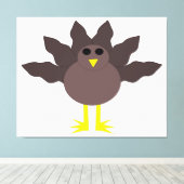 Funny Thanksgiving Turkey Canvas Print (Insitu (Houten vloer))