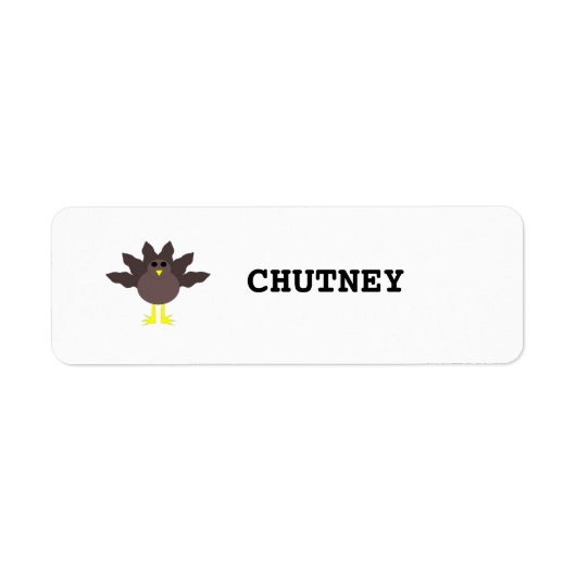 Funny Thanksgiving Turkey Custom Food Labels (Voorkant)