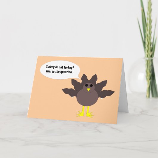 Funny Thanksgiving Turkey Custom Kaart (Voorkant)