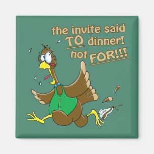 Funny Thanksgiving Turkey Dinner Magneet