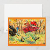 Funny Thanksgiving Turkey Hunter briefkaart (Voorkant / Achterkant)