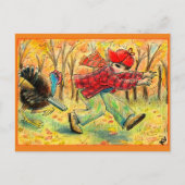 Funny Thanksgiving Turkey Hunter briefkaart (Voorkant)