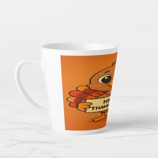 Funny Thanksgiving Turkey Latte Mug Latte Mok (Links)