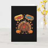 Funny Thanksgiving Turkey Meme F-caw-f F-awk-f Bir Kaart (Gele Bloem)