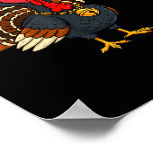 Funny Thanksgiving Turkey Meow Cat Disguise Men Wo Poster (Hoek)