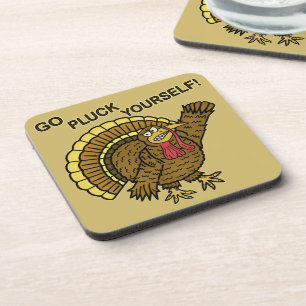 Funny Thanksgiving Turkey Pun Bier Onderzetter