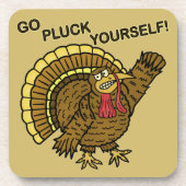 Funny Thanksgiving Turkey Pun Bier Onderzetter (Voorkant)