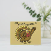 Funny Thanksgiving Turkey Pun Feestdagenkaart (Staand voorkant)