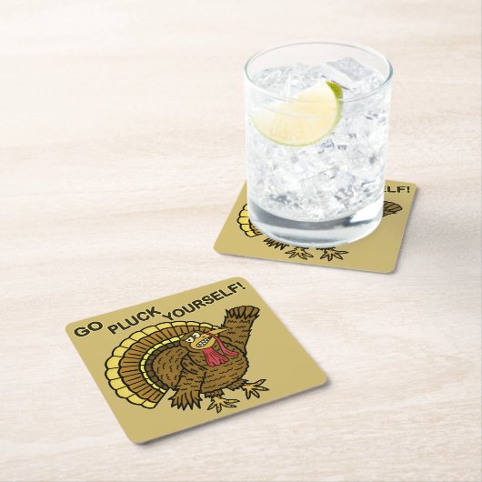 Funny Thanksgiving Turkey Pun Kartonnen Onderzetters (Insitu)