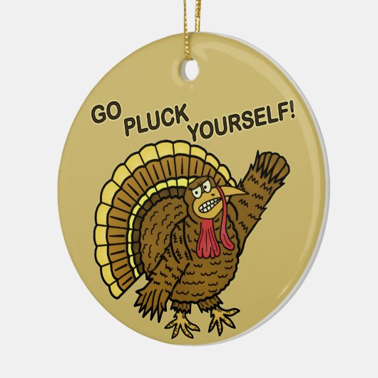Funny Thanksgiving Turkey Pun Keramisch Ornament (Links)