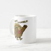 Funny Thanksgiving Turkey Pun Koffiemok (Voorkant links)