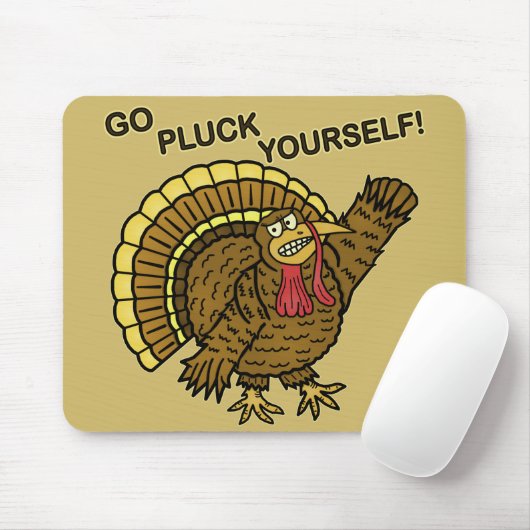 Funny Thanksgiving Turkey Pun Muismat (Met muis)