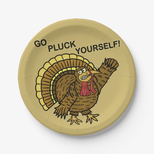 Funny Thanksgiving Turkey Pun Papieren Bordje (Voorkant)