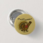 Funny Thanksgiving Turkey Pun Ronde Button 3,2 Cm (Voorkant /achterkant)