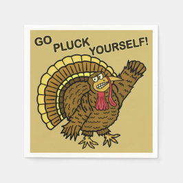 Funny Thanksgiving Turkey Pun Servetten