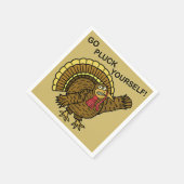 Funny Thanksgiving Turkey Pun Servetten (Hoek)